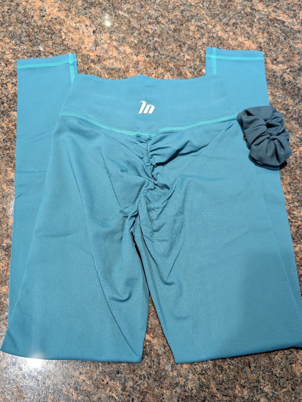 Muscle Nation Green Scrunch Butt Leggings | Sculpting Gym Workout